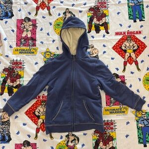 Blue L.L.Bean Zip-up Hoodie with Fleece Lining Youth M 10-12